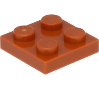 Lego® 2x2 plaques 3022 - 1 pièce orange foncé