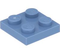 Lego® 2x2 plaques 3022 - 10 pièces bleu sable