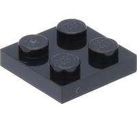 Lego® 2x2 plaques 3022 - 10 pièces noir