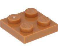Lego® 2x2 plaques 3022 - 10 pièces Nougat moyen