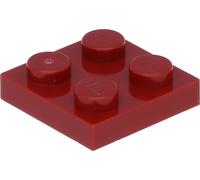 Lego® 2x2 plaques 3022 - 10 pièces rouge foncé