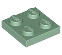 Lego® 2x2 plaques 3022 - 10 pièces vert sable