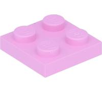Lego® 2x2 plaques 3022 - 100 pièces rose clair