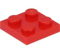 Lego® 2x2 plaques 3022 - 100 pièces rouge