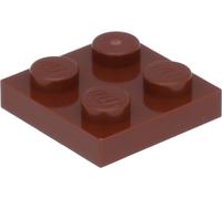 Lego® 2x2 plaques 3022 - 100 pièces rouge-brun