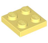 Lego® 2x2 plaques 3022 - 250 pièces jaune clair
