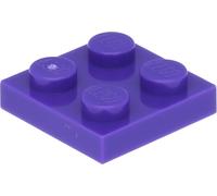 Lego® 2x2 plaques 3022 - 250 pièces violet foncé