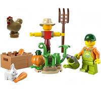 LEGO 30590 Ferme Jardin et Épouvantail et Poulet Brun