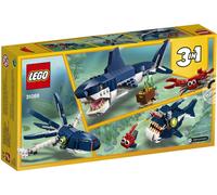 LEGO 31088 Creator Sea Creatures, jeu de construction créatif 3-en-1, cadeau d'anniversaire ou de Noël pour les garçons et les filles, pour les enfants à partir de 7 ans