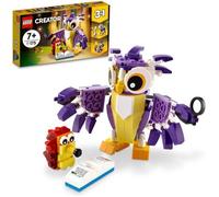 LEGO® 31125 Creator 3 en 1 Fabuleuses Créatures De La Forêt, Du Lapin à la Chouette en Passant par l'Écureuil, Figurines d'Animaux