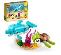 LEGO® 31128 Creator Le Dauphin Et La Tortue, Set de Figurines de Jouets d'Animaux Marins pour Filles et Garçons de 6 Ans et Plus