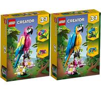 Lego 31144 Lot de 2 perroquets roses exotiques et perroquet exotique 31136