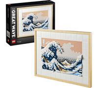 LEGO 31208 Art Hokusai - Grande vague, décoration murale japonaise en 3D, kit de bricolage, toile océan encadrée, loisirs créatifs pour adultes, DYI, déco maison et bureau