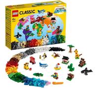 LEGO® 4+ Classic 11015 Briques créatives « Autour du monde » Jeu de Construction avec 15 Figurines d’animaux