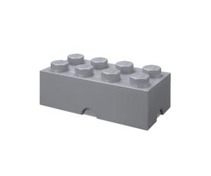 LEGO 4004 Brique de rangement empilable 8 - Collection design, Plastique, Gris Pierre Moyen, 50 x 18 x 25 cm