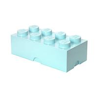 LEGO 40041742 Brique de rangement empilable 8 - Collection design, Plastique, Aqua bleu clair, 50 x 18 x 25 cm