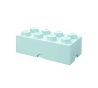 LEGO 40041742 Brique de rangement empilable 8 - Collection design, Plastique, Aqua bleu clair, 50 x 18 x 25 cm