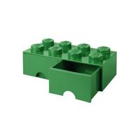 LEGO 40061734 Brique de Rangement Empilable 8 avec Tiroir Plastique Vert 50 x 25 x 18 cm