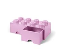 Boîte de Rangement LEGO Brick 8 2 Tiroirs Rose