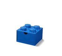 LEGO 40201731 Bureau Tiroir 4 Boutons Empilable Boite de Rangement, Bleu, 15.8 x 15.8 x 11.3 cm