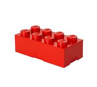 LEGO - 4023 - Boîte à lunch 8 plots, petit conteneur de rangement ou porte-crayons, rouge