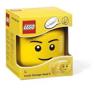 LEGO 40311724 Tête de rangement empilable Légo Garçon Petit modèle Plastique Jaune D16 x H19,5 cm