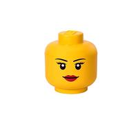 LEGO 40321725 Tête de Rangement empilable, Plastique, Jaune, Grand