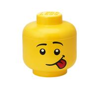 LEGO tête de boîte de rangement Silly large 24 x 27 cm polypropylène jaune Jaune G