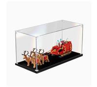 Lego 40499 Vitrine transparente en acrylique pour Lego 40499 Motif traîneau du Père Noël Étanche à la poussière 34,8 x 19,8 x 15 cm (vitrine uniquement) (2 mm)