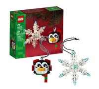 LEGO 40572 Pingouin et flocon de neige Décorations de Noël à suspendre Excellent cadeau pour la saison des fêtes de Noël