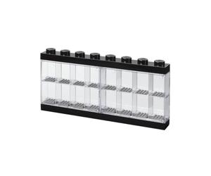 Légo-40660003 Vitrine de présentation Lego pour 16 Mini-Personnages, conteneur empilable Contre Un Mur ou sur Un Bureau, Noir, 40660003, Large
