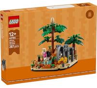Lego 40784 Diorama Savane africaine - Kit de construction exclusif du monde animal avec girafe, flamant rose et lion - Décoration naturelle et cadeau pour enfants, collectionneurs et fans de paysages