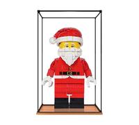 Lego 40820 Présentoir en acrylique transparent pour mini figurine de Père Noël, boîte transparente, boîte de rangement, boîte anti-poussière (modèle non inclus) (cadre en alliage -2)