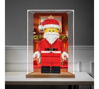 Lego 40820 Présentoir en acrylique transparent pour mini figurine de Père Noël, boîte transparente, boîte de rangement, boîte anti-poussière (modèle non inclus) (fond)