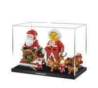 Lego 40874 40875 40866 Vitrine en acrylique 3 mm | Lego 40874 40875 40866 Vitrine en acrylique pour Père Noël, mère Noël et traîneau de renne, sans modèle