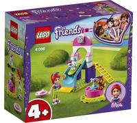 LEGO 41396 Friends Terrain de jeu pour chiots, set de jeu avec Mia et 2 figurines de chien, toboggan pour chiots et carrousel pour enfants d'âge préscolaire