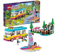 LEGO® 41681 Friends Le camping-car et le voilier de la forêt - Jeu d’aventure avec Jouet Bateau et Figurine Raton-Laveur