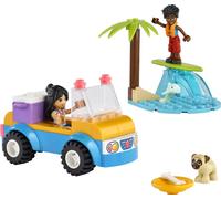 LEGO 41725 Friends Fun with beach rover, un ensemble créatif de briques pour les enfants de 4 ans, avec voiture, planche de surf et figurines d'animaux, un jouet pour les enfants, filles et garçons