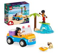LEGO 41725 Friends La Journée à la Plage en Buggy, Jouet avec Voiture, Planche de Surf, Mini-Poupées, Plus Figurines d'animaux Dauphin et Chien, pour Enfants, Filles et Garçons Dès 4 Ans