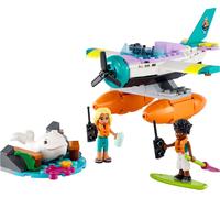 LEGO 41752 Friends Avion de sauvetage en mer, avion-jouet avec figurine de baleine et mini-poupées, cadeau d'anniversaire pour animaux pour filles, garçons et enfants à partir de 6 ans