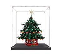 Lego 41843 Présentoir en acrylique pour sapin de Noël familial Boîte de présentation anti-poussière Base noire 3 mm