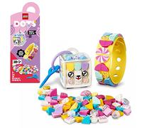 LEGO 41944 DOTS Bracelet Candy Kitty et Porte-Clés, Set Création de Bijoux et Accessoires, 2 en 1, Kit Bricolage, Loisirs Créatif, pour Filles et Garçons