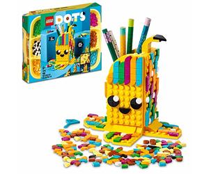 LEGO 41948 Dots Le Porte-Crayons Banane Amusante, Jouet de Construction, Organisateur de Bureau, Accessoires de Chambre Enfants, Loisir Créatif pour 6 Ans, Multicolore