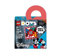 LEGO 41963 DOTS Mickey et Minnie Ecussons créatifs, kit de bricolage pour décorer vêtements, sacs à dos, accessoires, activité créative pour enfants
