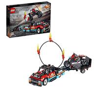 LEGO 42106 Technic Le Spectacle de Cascades du Camion et de la Moto, Jouet 2-en-1 Enfant 8 Ans et +, Idée Cadeau Anniversaire