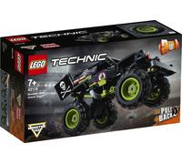LEGO 42118 Technic Monster Jam Grave Digger Truck - Gelände-Buggy 2-in-1 Set, Spielzeugauto mit Rückziehmotor für Jungen und Mädchen ab 7 Jahren