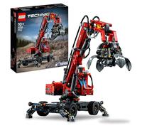 LEGO 42144 Technic La Grue de Manutention: Jeu de Construction Éducatif, Engin de Chantier, Maquette Pneumatique, Stimule l'Imagination, pour Enfants Dès 10 Ans, Idée Cadeau pour Petits Ingénieurs