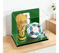 Lego 43019 + 43020 Vitrine en acrylique pour jeu de construction Coupe du monde de football + Trophée Boîte transparente anti-poussière - Seule vitrine compatible avec Lego 43019 + 43020 (spray
