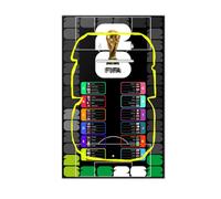 Lego 43032 Vitrine en acrylique pour badge officiel de la Coupe du monde 2026 Étanche à la poussière Transparent Boîte de présentation uniquement pour Lego 43032 (plaque de montage)