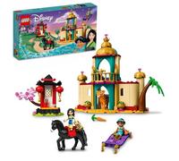 LEGO 43208 Disney Princess Les Aventures de Jasmine et Mulan, Jouet avec Tapis Volant, Figurine de Tigre, et Cheval, Enfants 5 Ans